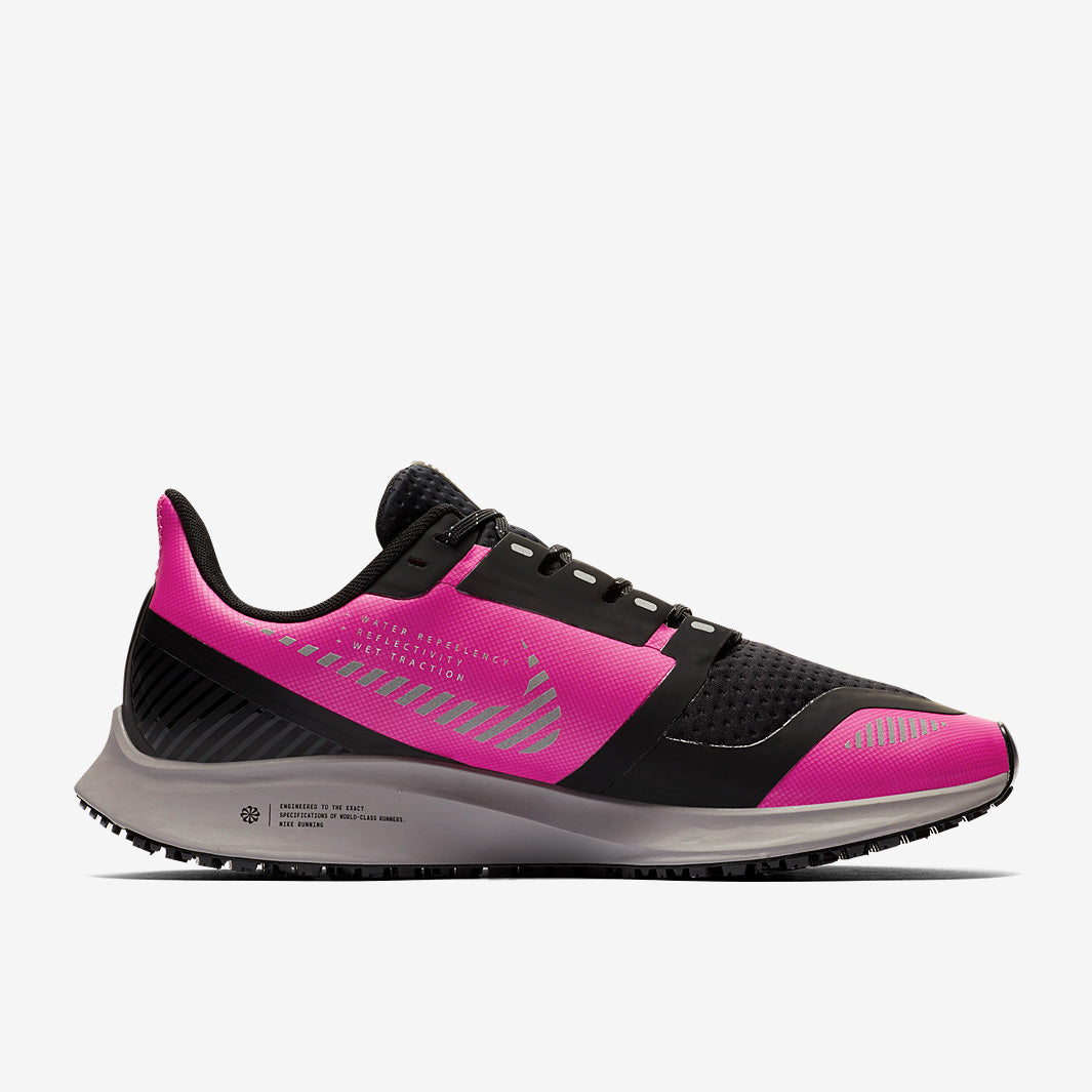Nike Womens Pegasus 36 Shield - Fire Pink/Silver-Black