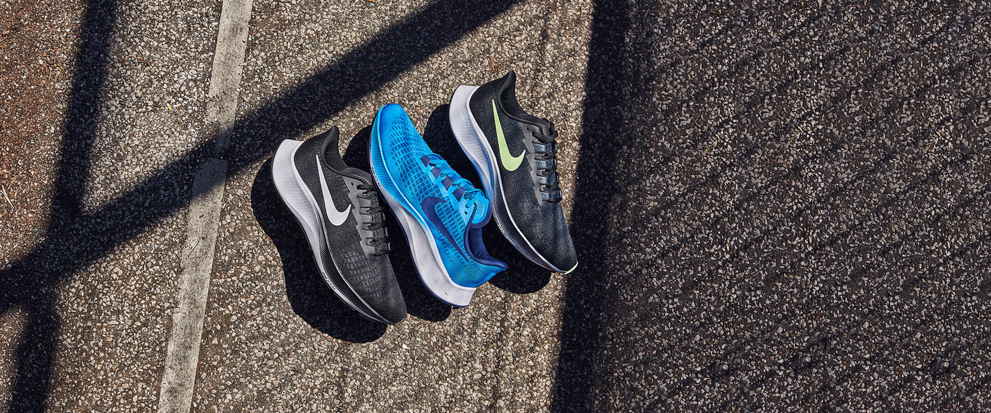 Nike Air Zoom Pegasus 37 - Black/Lime Blast-Blue