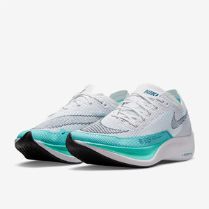 Nike Womens ZoomX Vaporfly Next Percent 2 - White/Black-Aurora Green