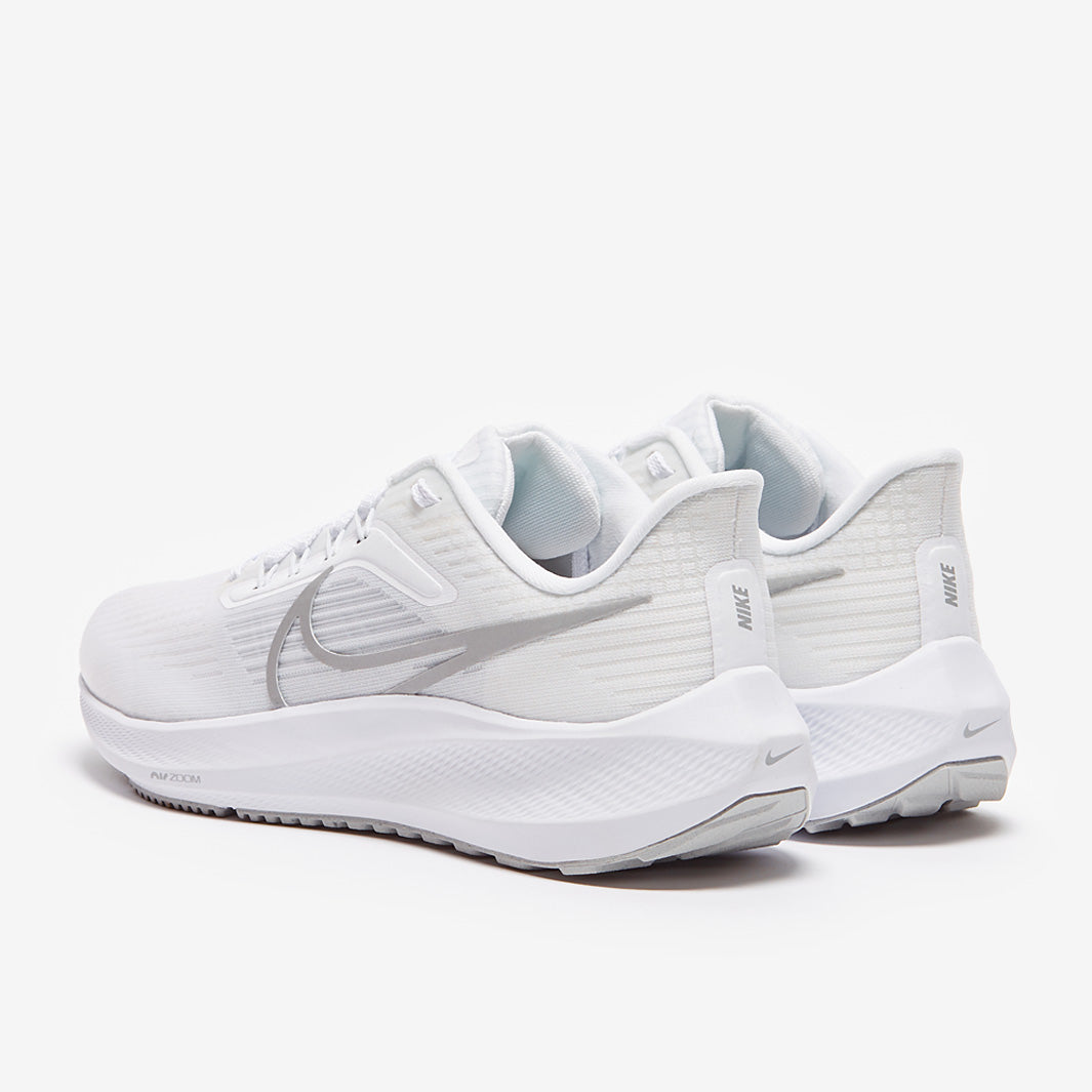 Nike Womens Air Zoom Pegasus 39 - White/Metallic Silver
