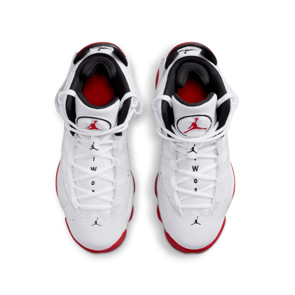 Big Kids' Jordan 6 Rings "White University Red"