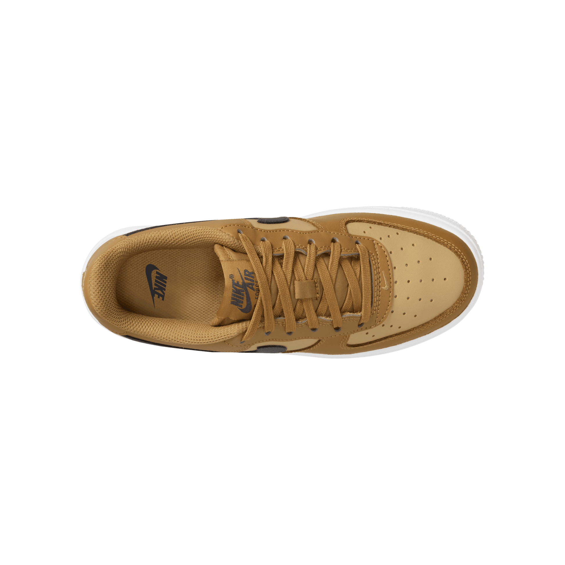 Boy's Nike Air Force 1 "Wheat Club Gold White Anthracite"