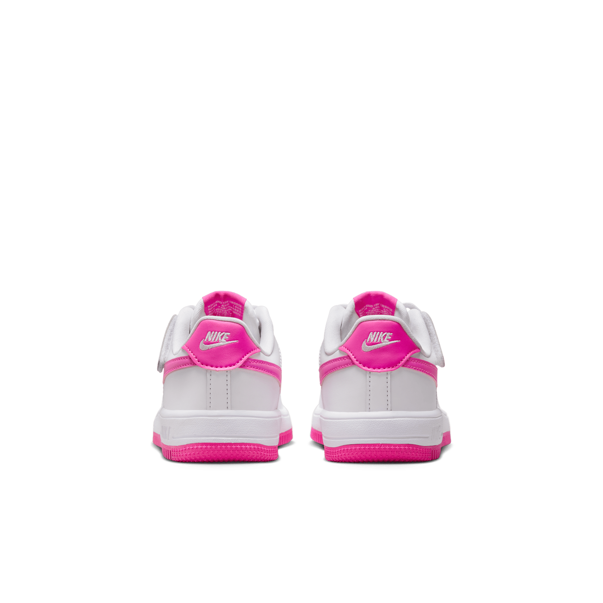 Little Kids' Nike Force 1 Low EasyOn "White Laser Fuchsia"