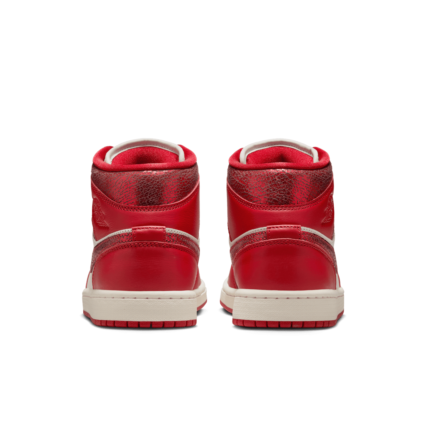 Women's Air Jordan 1 Mid SE "Red Cracked Leather"