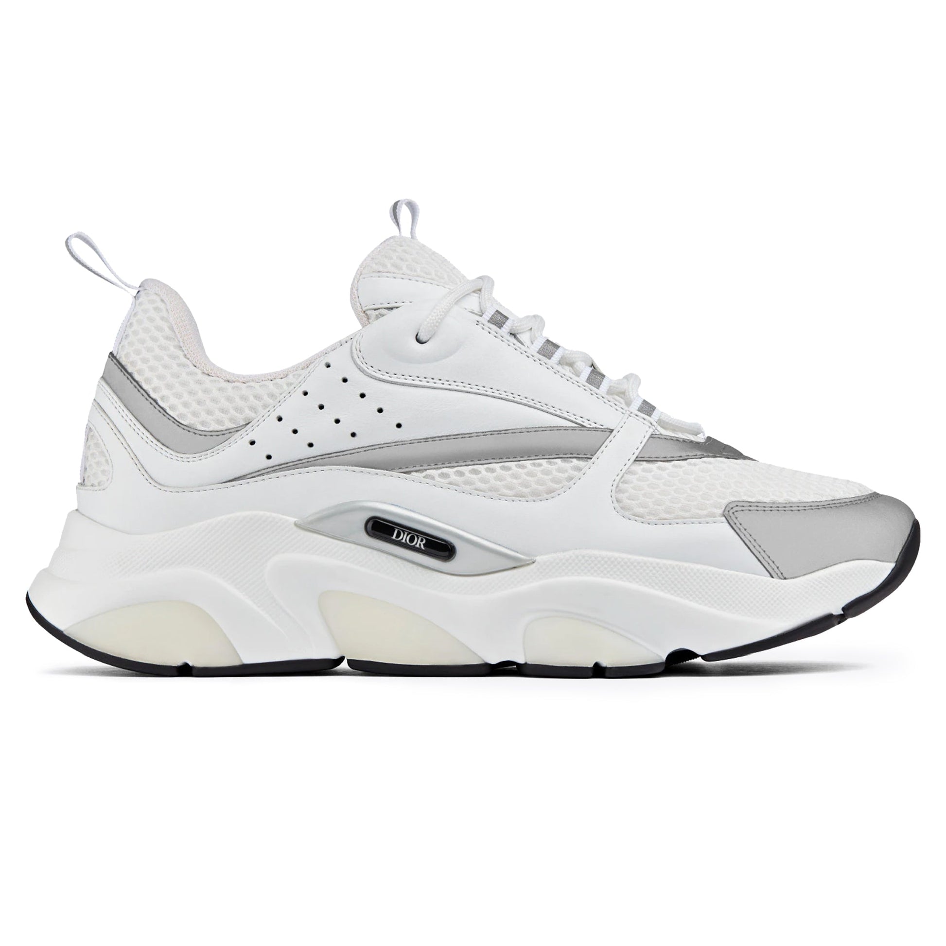 Dior B22 White Reflective Calfskin Trainer