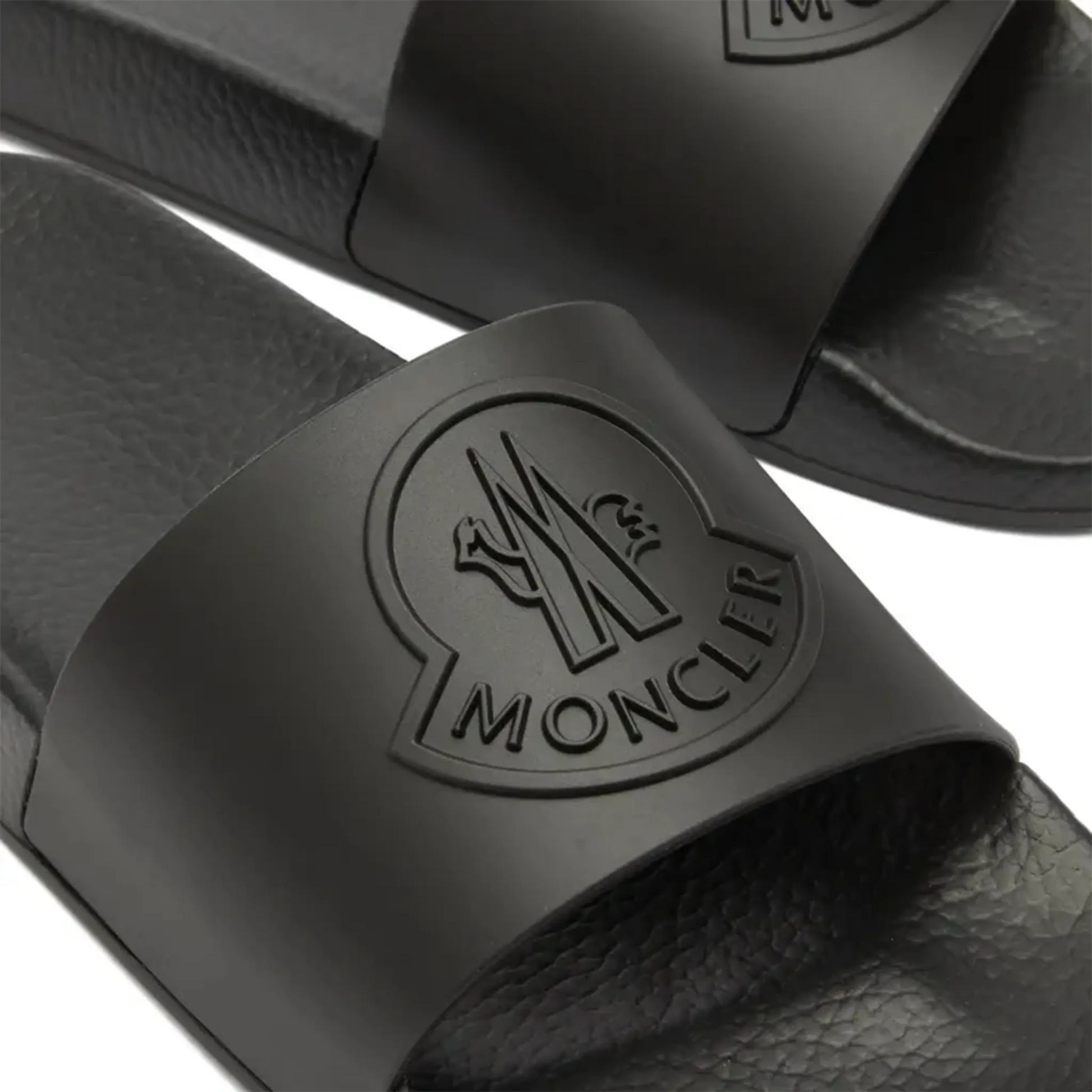 Moncler Basile Logo Black Sliders